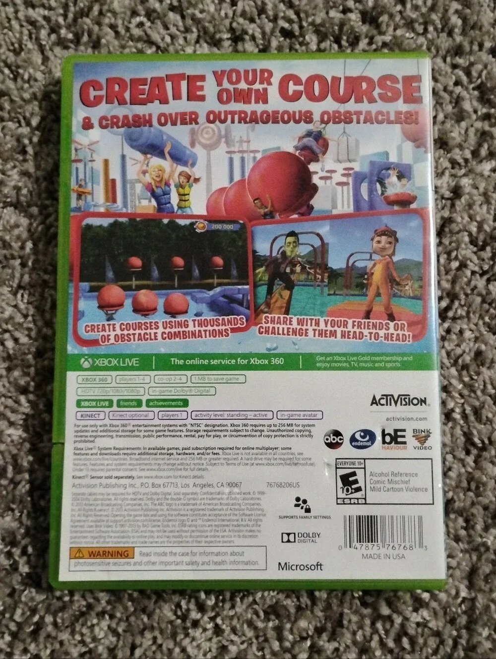 Wipeout: Create & Crash (Xbox 360) - Game & Case